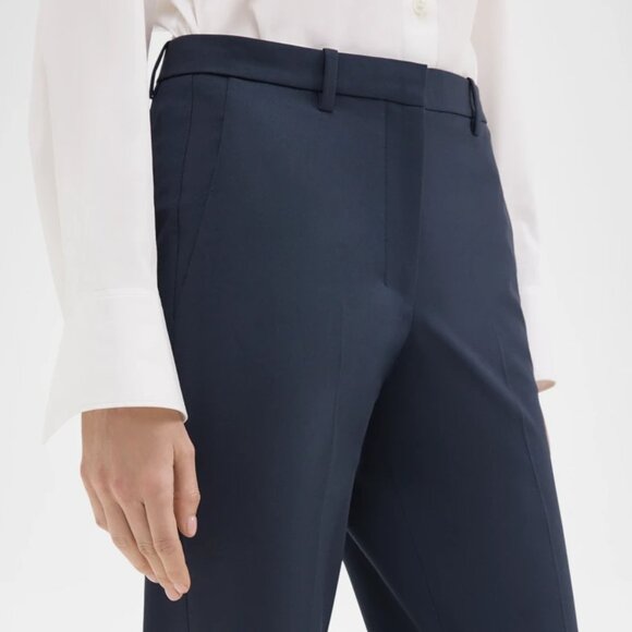 NWT Theory Tailored Pant in Sevona Stretch Wool - Navy (Size 12) - Picture 5 of 7